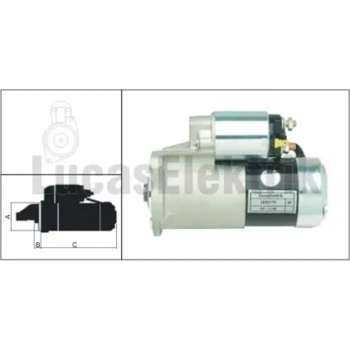 Mars Motoru 12V / 1,4KW / 9DIS Nissan Forklift | LUCAS LES0170