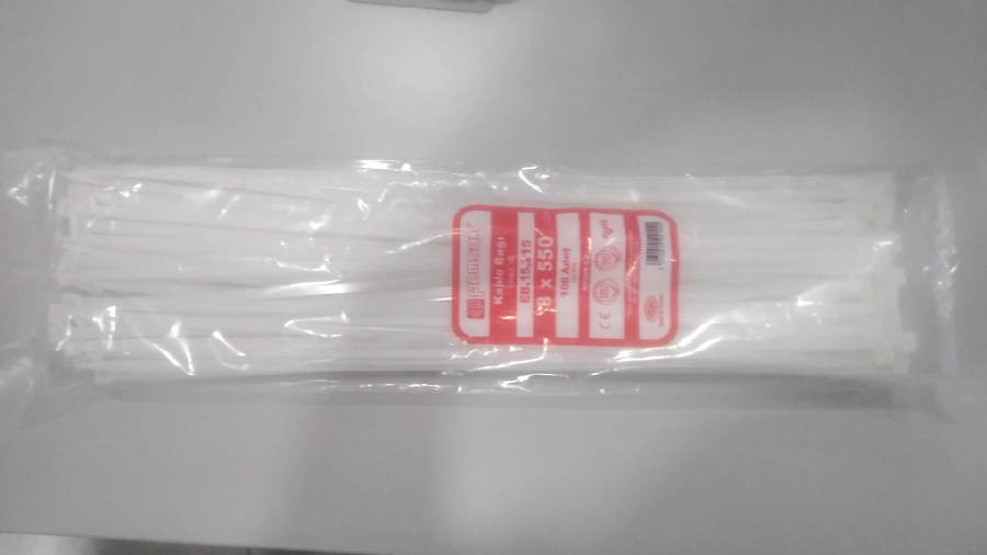 Kablo Bağı Beyaz (100 Adet) | OEM 8,0X550B