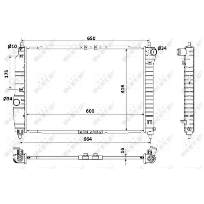 Motor Su Radyatoru Aveo Kalos T200 T250 1.4 16V Mt 03>08 | NRF 53902 | OEM 96444386 96536525 96536669
