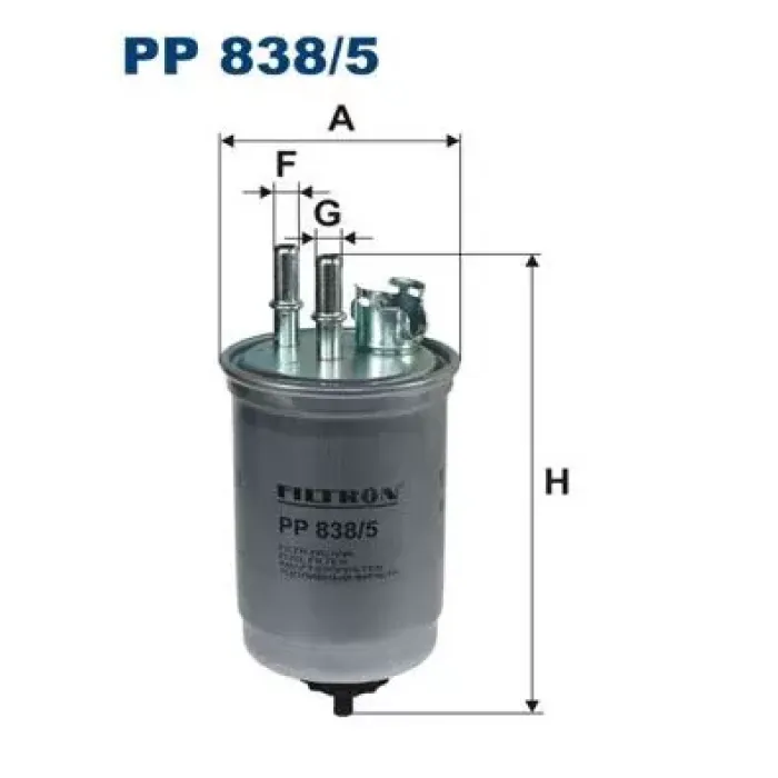 Mazot Filtresi Connect 1,8TDCI 75PS 02>05 Focus 1,8TDCI 75PS 01>05 | FILTRON PP838/5 | OEM 2S41 9155 AB 1230621 1230621