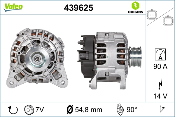 Alternator Clio III 1,2 16V | VALEO 439625 | OEM 8200634135 8200634135 8200654541 8200654541