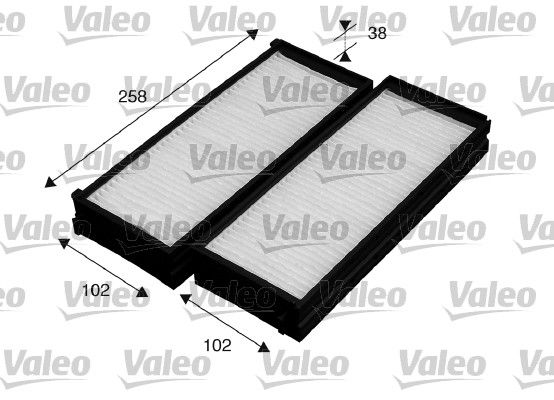 Polen Filtresi Santafe 04 06 Sonata 01 05 Trajet 03> | VALEO 715529 | OEM 976193D100 976193D100 976193D200 976193D200