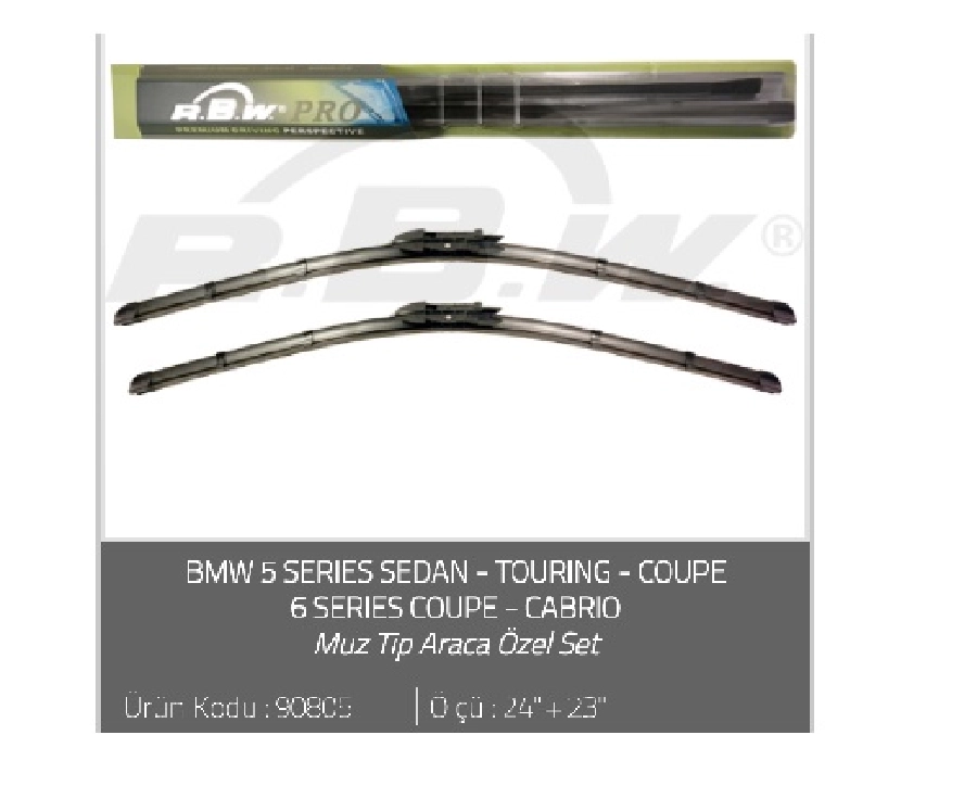 Silgi Paleti (2 Adet) 600 ve 580mm Muz - BMW 5 Series Sedan [E60] (2003-2010) 5 Series Tourıng [E61 | OEM 90805