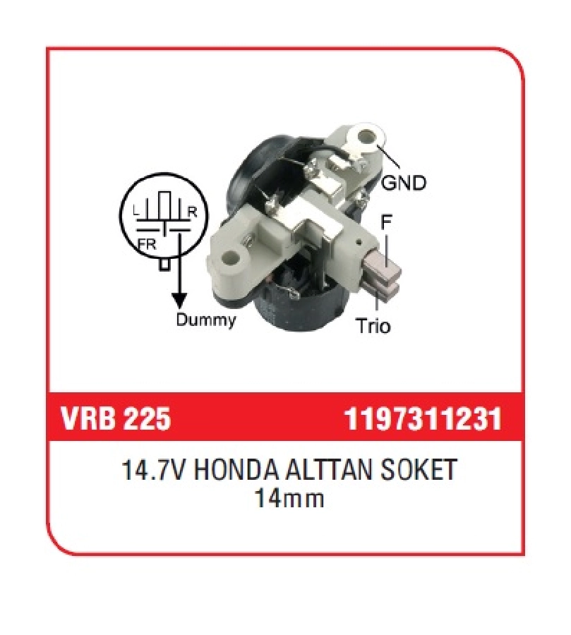 Konjektör Bosch Tipi 14.7V (14mm) - Honda Alttan Soket (4 Fiş) | OEM VRB225