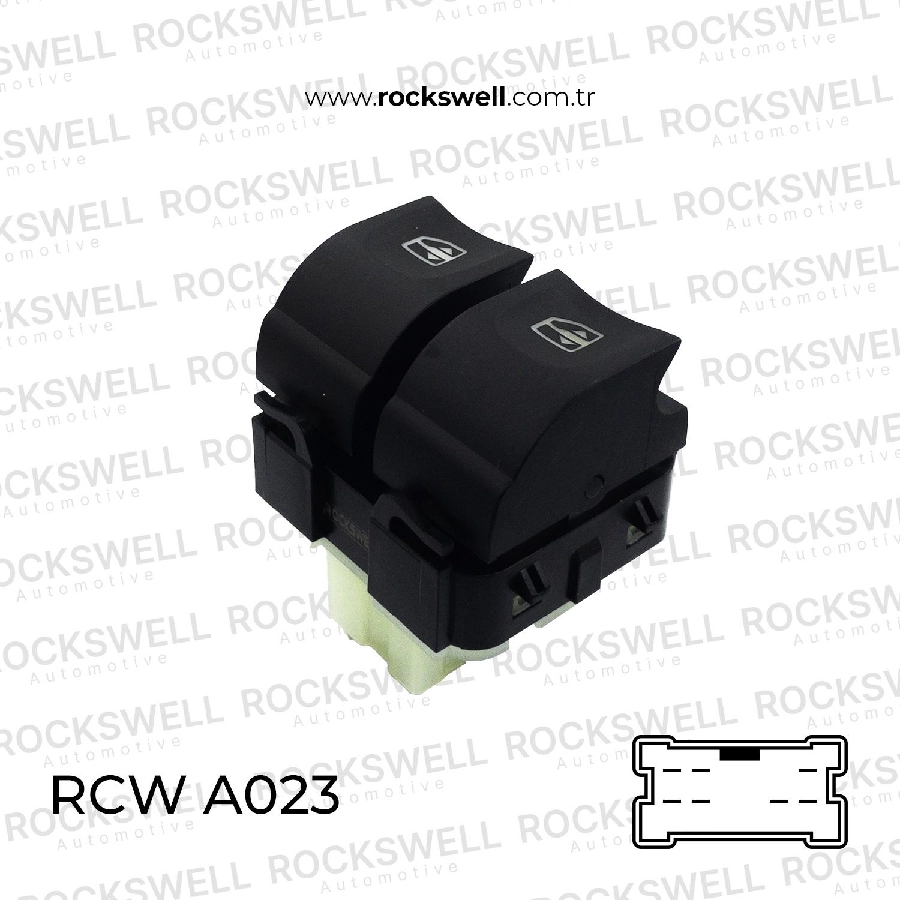 Cam Açma Kapama Anahtarı Sol Çıftlı Clio 4 Symbol Captur Duster Sandero Mercedes Cıtan Clio | OEM RCWA023
