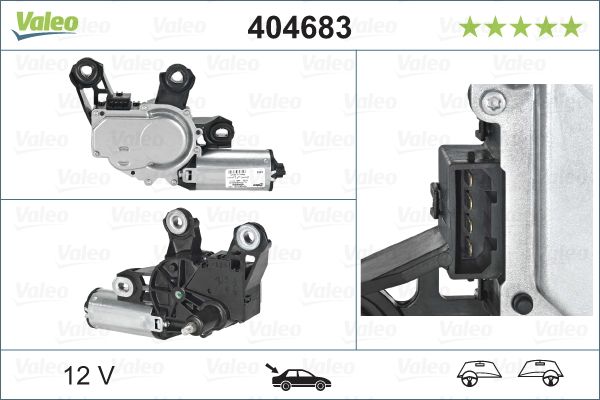 Silecek Motoru Arka Octavia Combi 97>11 | VALEO 404683 | OEM 1U9955711