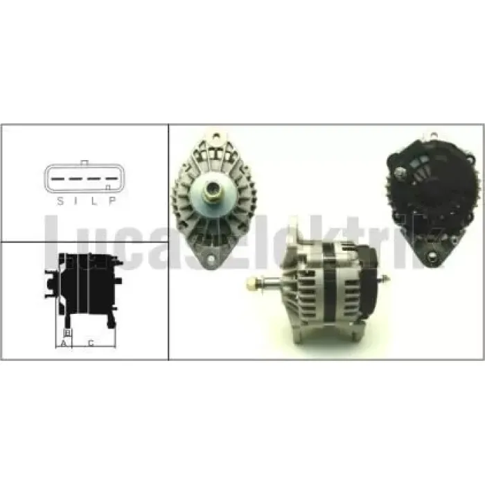 Alternator 70A 24V Jcb 434S,436E Kepce | LUCAS LEA0763 | OEM 3972735 4936879 4993343 KAMAZ