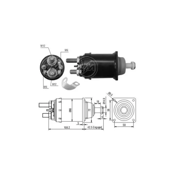 Mars Otomatigi 24V Mercedes Actros Model Tipi 1843 4 Delik Uzun Civatali | ZM 0835 | OEM 0011523210
