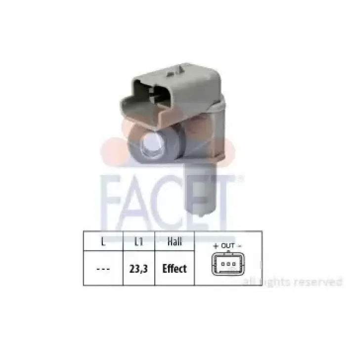 Eksantrik Kam Mili Sensoru 207 307 407 / C3 / Mini Cooper R56 06> Mondeo 4 CA2 07>14 Kuga 08> 2.0 Tdci Galaxy 06>15 2.0 Tdci DW10BTED4(2.0HDI) 2.0TDCI | FACET 9.0632 | OEM 9M5Q-12K073-AB