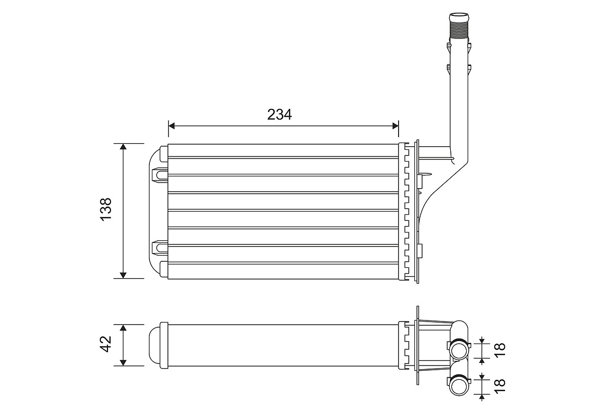 Kalorifer Radyatoru P106 Sxo Valeo Tipi 96> | VALEO 812016