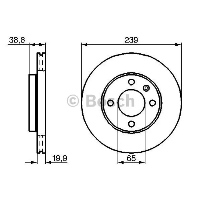 On Fren Aynasi Golf Passat Jetta I / II / III 1.6 / 1.6D / 1.6TD / 1.8 / 1.9 / 1.9TD 83>95 | BOSCH 0986478017 | OEM 321615301A 321615301A 321615301B 321615301C 321615301B 321615301C