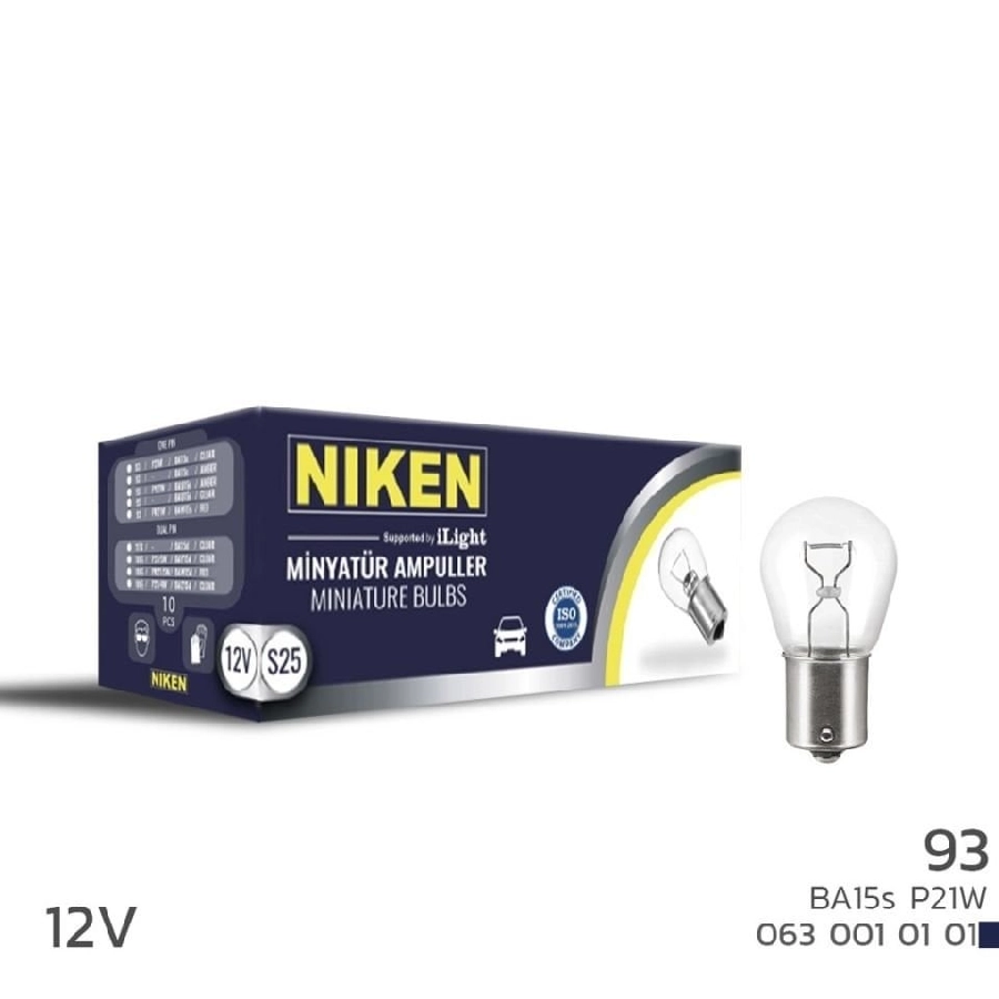 Ampul 93 Ampul Düz BA15s P21W (12V) 10LU | OEM 0630010101
