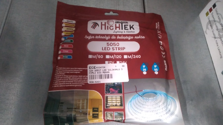 12V Şerit LED Silikonlu 3 Çipli Dış Mekan Beyaz | OEM DGA-SD21