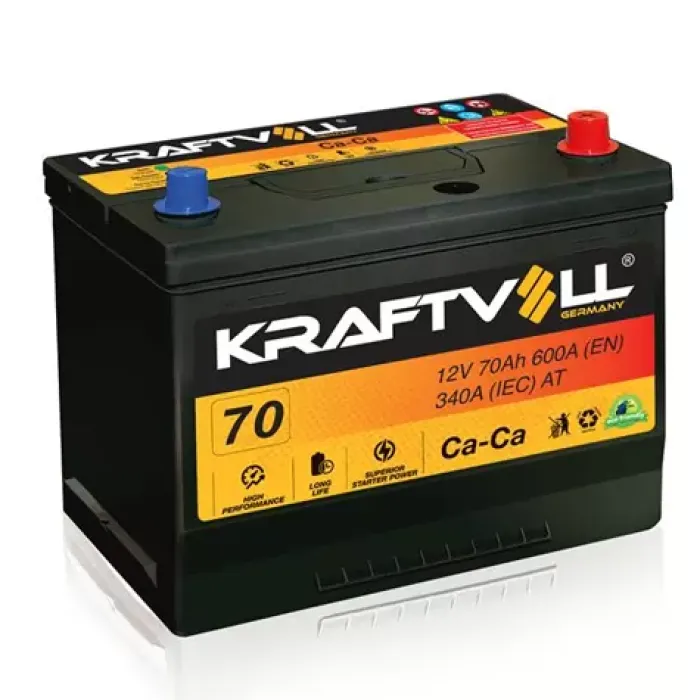 Aku 12V 70 Ah N50 (260×173×225) Tam Kapali Asya | KRAFTVOLL 18010010