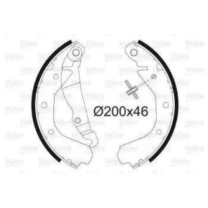 Arka Fren Balatasi Pabuc (Tk) Kadett D / E / Ascona C / Vectra A 84 | VALEO 562038 | OEM 1605590