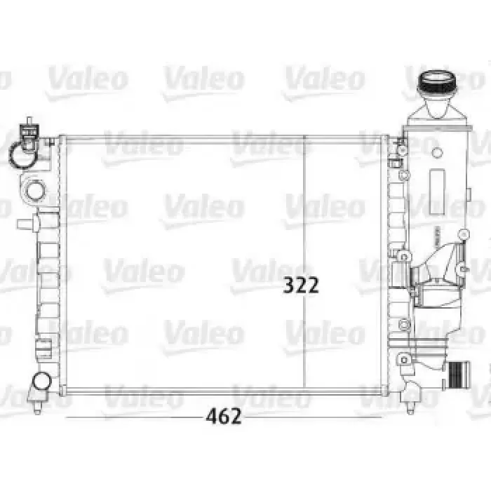 Motor Su Radyatoru Radyator Mekanik P106 Saxo TU3 2 TU1M TU3JP 99> Klimasiz Manuel Olcu: (390*322*23) | VALEO 731498 | OEM 1301SQ