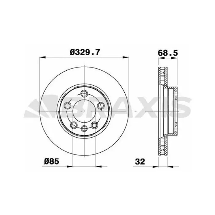On Fren Aynasi Sag Havali (17') Cayenne 3,0TDI 3,2 / 3,6 / 4,5 / 4,8 Turbo 4,5 / 4,8 Touareg 02>16 | BRAXIS AD1007 | OEM 7L6615302D 7L6615302D 7L6615302J 95535140240 7L6615302J 95535140240