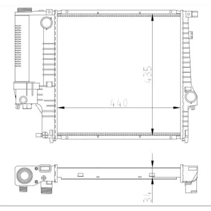 Motor Su Radyatoru MAN/Sanz (Klimali) BMW M40 M43 M50 M52 E30 E36 | NRF 53849A | OEM 17111728907