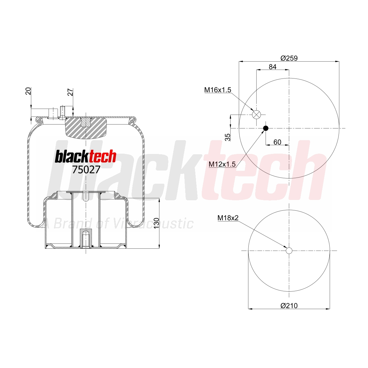 Metal Pistonlu Komple Körük - TGA, TGS, TGX | OEM 81436006101