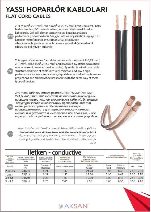 Kablo Yassı Ttr 2X1 | OEM 04 02-Y