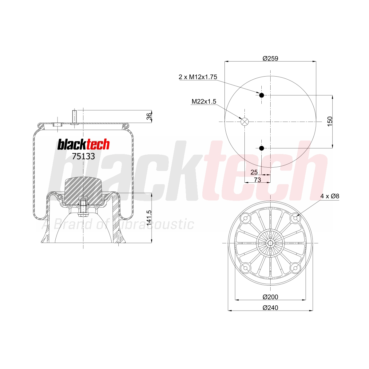 Körük Komple Plastik Pistonlu | OEM 4022NP3
