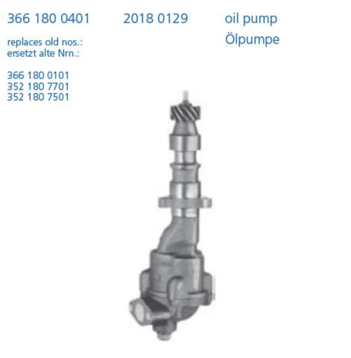 Yağ Pompası 2521, 2524, 2517 | OEM A3661800401