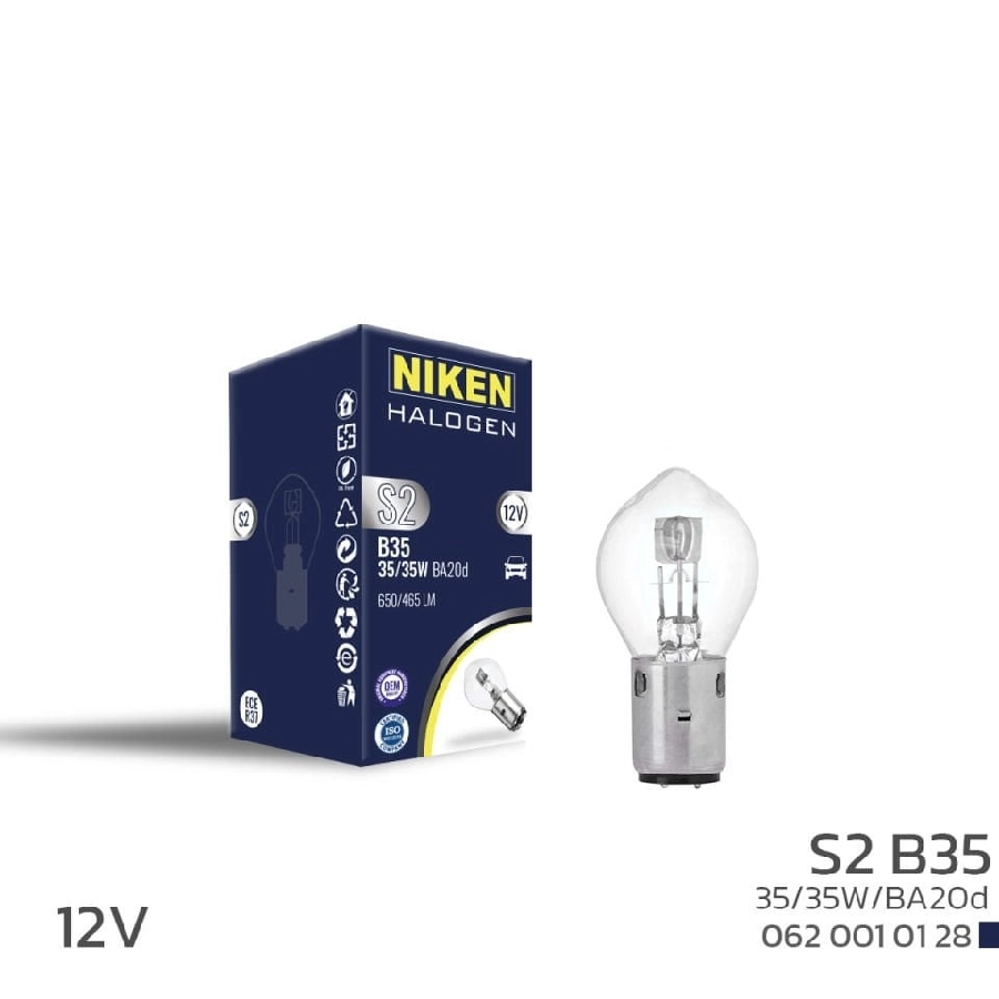 Ampul B35 12V 35, 35W Bosch Tipi Motorsiklet BA20D | OEM 0620010128