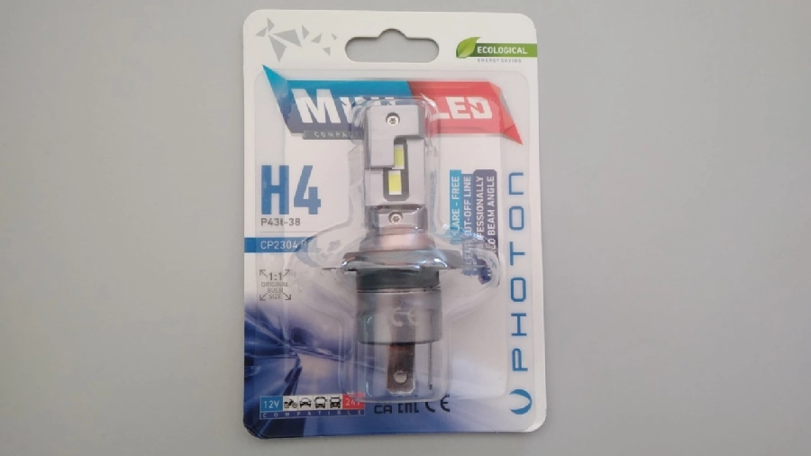 LED Far Ampulü (Adet) Mini H4 12-24V Compact LED (Tekli Blister) | OEM CP2304B1
