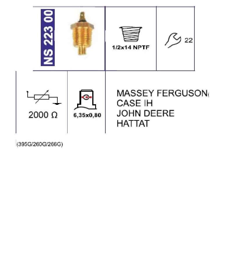 Müşür Hararet - M Ferguson (Yeşil Motor) Hararet Müşiri | OEM NS22300
