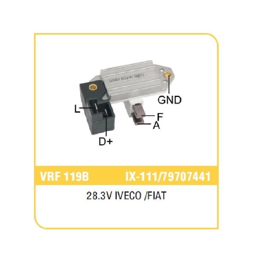 Konjektör Kömürlü Mako Tipi 24V - 35NC-50NC İveco Fiat | OEM VRF119B