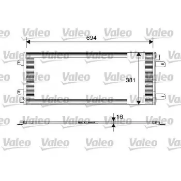 Klima Radyatoru Movano 1.9 Dti 98>01 Master II 2.5 DCI 03> | VALEO 817689 | OEM 4401424 4401424 7701057122 7701057122