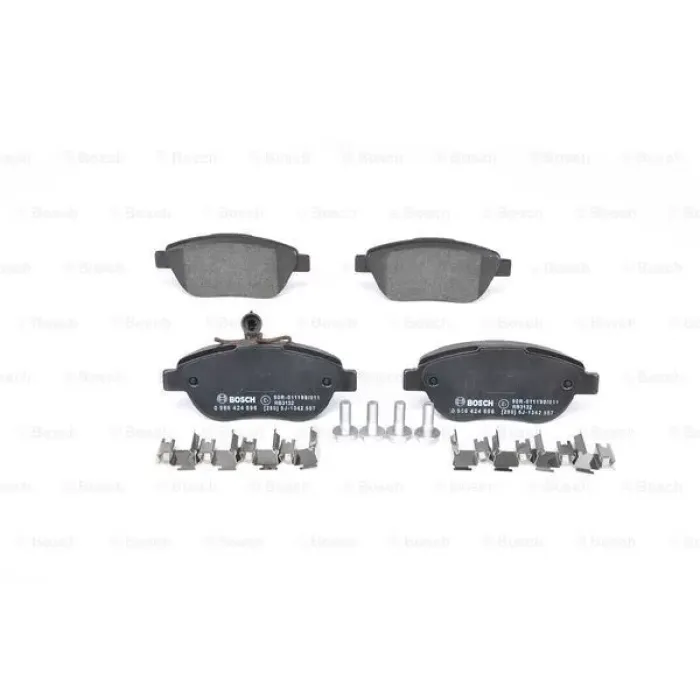 On Fren Balatasi Fiat Bravo II Doblo Fiorino Bipper Nemo Pratico Evo Punto Stilo Idea Linea 08> Opel Combo Corsa 12> | BOSCH 0986424596 | OEM 71770094 71770094 71770106 77365468 1605268 95518218 71770106 77365468 1605268 95518218