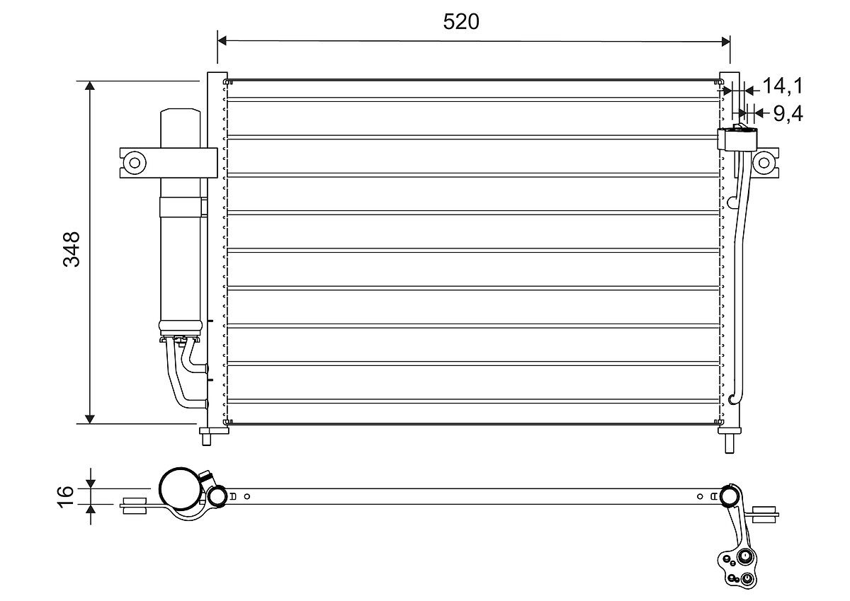 Klima Radyatoru Getz 2002>2005 | VALEO 818074 | OEM 976061C100