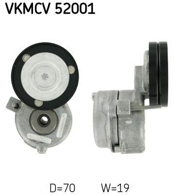 Alternator Gergisi Kutuklu Komple Iveco / Eurotrakker-Eurostar-Eurotech 99>04 | SKF VKMCV 52001 | OEM 500350419