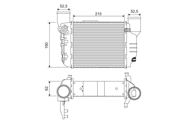 Turbo Radyatoru Intercooler Audi A4 Avant / Quattro 01>08 1.8T Bfb Cfma | VALEO 817867 | OEM 8E0145805D 8E0145805D 8E0145805L 8E0145805N 8E0145805L 8E0145805N