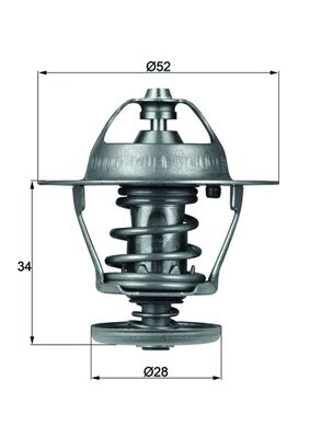 Termostat 88 °C V184-V347-V363-Custom-Ranger-Jumper-Boxer-Ducato | MAHLE TX6888D | OEM XS7Q 8575 AA 1338.F5 9678741380