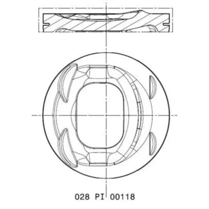 Piston+Segman (76,51MM Std) Golf 5/6 Superb Yeti A1 A3 Altea Leon Toledo 4 Octavia Rapid Jetta 3 Passat Scirocco Tiguan 1,4TSI/Tfsi (122/125 Ps) Caxa Caxc Cmsa 07>> | MAHLE 028PI00118000