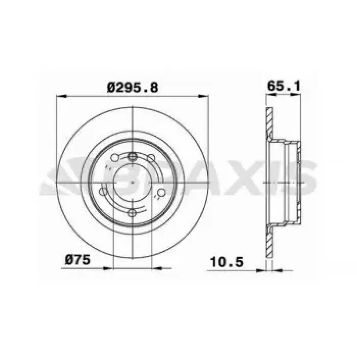 Fren Diski Arka Bmw E81 E87 E90 | BRAXIS AE0476 | OEM 34214031725 34214031725 34216764649 34216769271 34216855002 34216764649 34216769271 34216855002