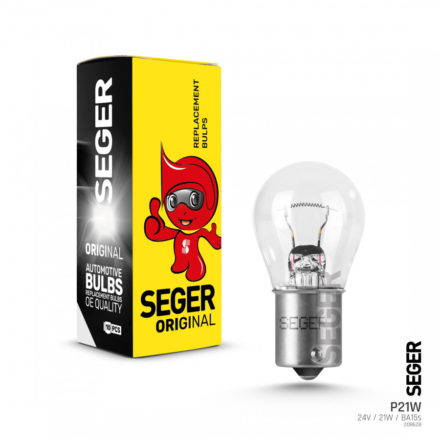 Halojen Ampul P21W 24V 21W BA15S Std. Repl. | SEGER 208628
