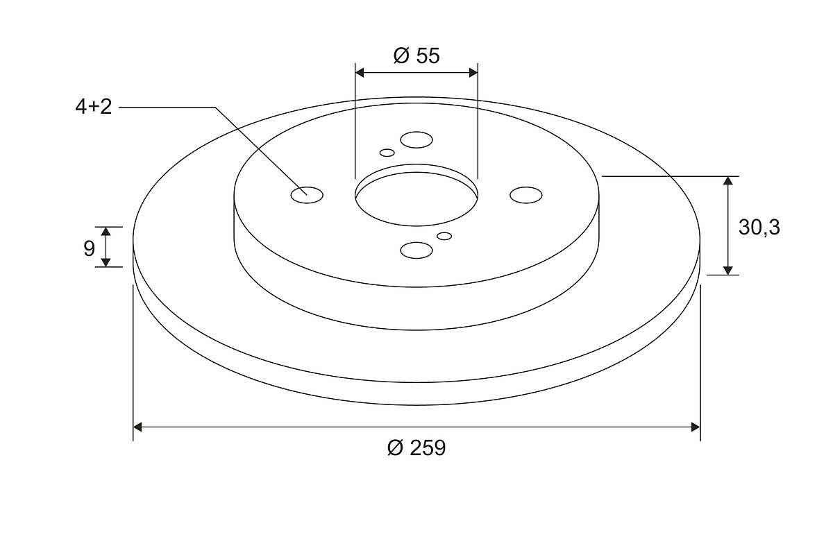 Arka Fren Aynasi Duz Yaris II 06>11 260×4 | VALEO 197113 | OEM 4243152080
