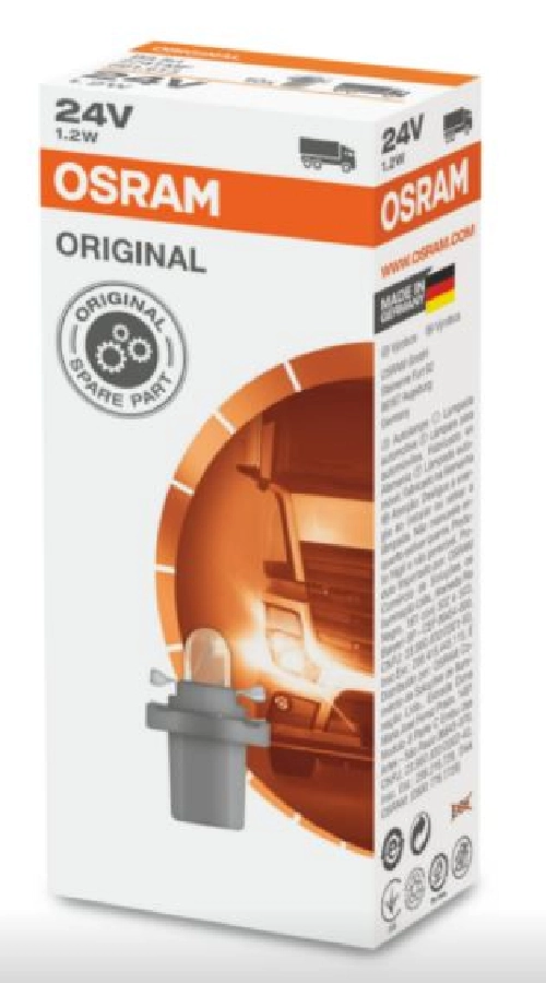 Ampul - Dipsiz Mini 1.2W 24V Duylu Gri | OEM 2741MF