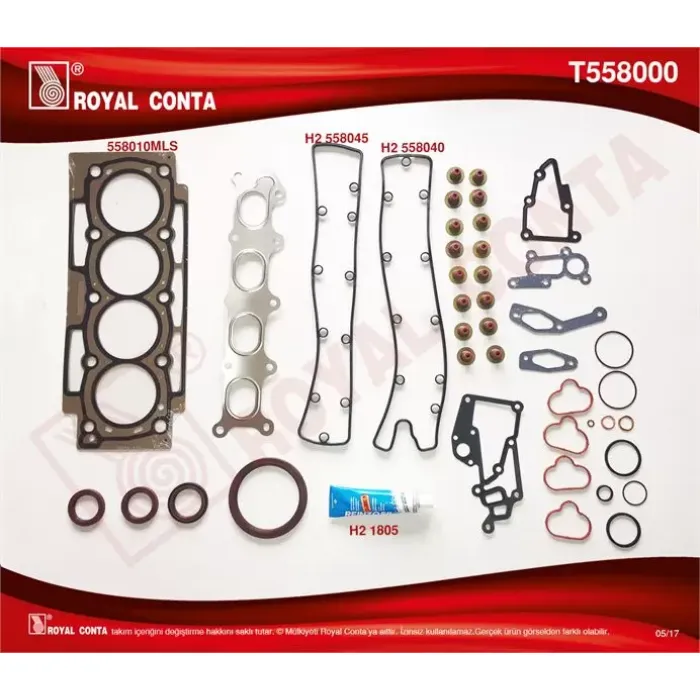 Motor Takim Conta (Alt / Ust Full) / (S,K,C Dahil) P407 Jumpy Expert Scudo C5 P307 P206 Gti C4 EW10J4 (2,0 16V) / P406 P407 Xsara Picasso C5 EW7J4 (1,8 16V) | ROYAL T558000 | OEM 0197Y1
