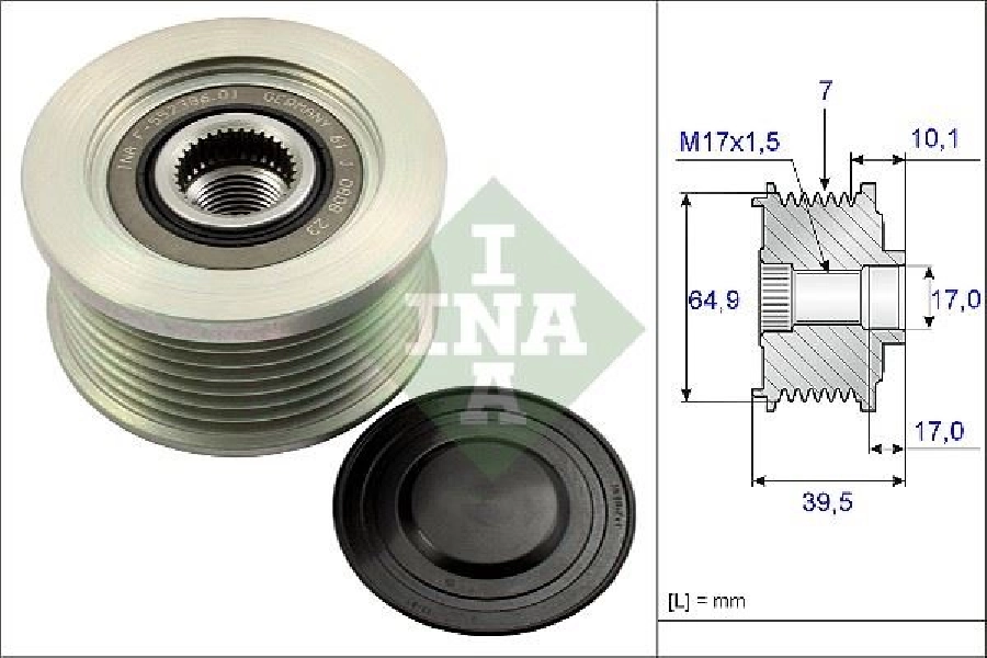 Alternatör Kasnağı (Rulmanlı) Nissan Navara-Pathfınder-Pıckup 2.5 DCI 2005 ve sonrası Japon A252C564FE | OEM 535017710