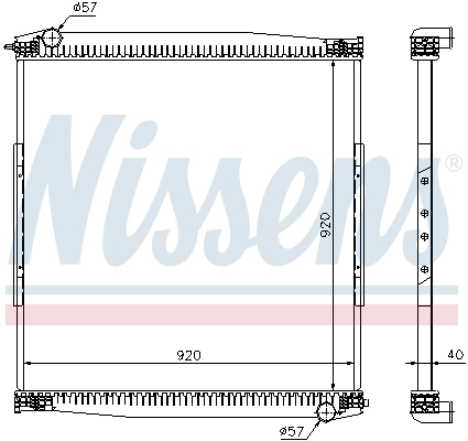 Motor Su Radyatoru MAN Fortuna R07-R08 D2866 D2876 Cercevesiz | NISSENS 67282 | OEM 81061016480 11078079