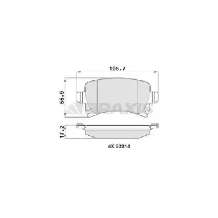 Arka Fren Balatasi A3 Tum Modeller 05 / 03> A4 Passat 1,6FSI / 1,9TDI / 2,0TDI 95>16 | BRAXIS AA0021 | OEM 1K0698451D 1K0698451K 3C0698451B 8E0698451F