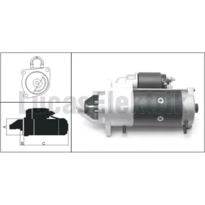 Mars Motoru 12V 3,0KW 9DIS Deutz Fahr (Khd) | LUCAS LES0199