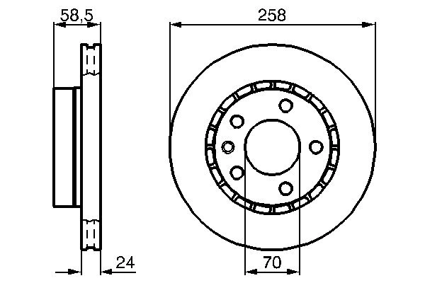 On Fren Disk Ayna Omega A | BOSCH 0986478265 | OEM 569039 569039 90223919 90271134 90223919 90271134