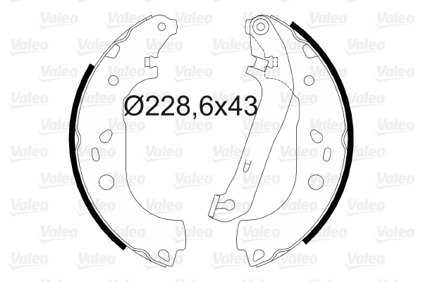 Arka Fren Balatasi (Pabuclu) Focus II 04 /> C Max 03>07 1,6TI / 1,6TDCI / 1,8TDCI / 2,0TDCI Abssiz Olcu: (228X4) | VALEO 564068 | OEM 3M51 2200 BB 1385735 1385735