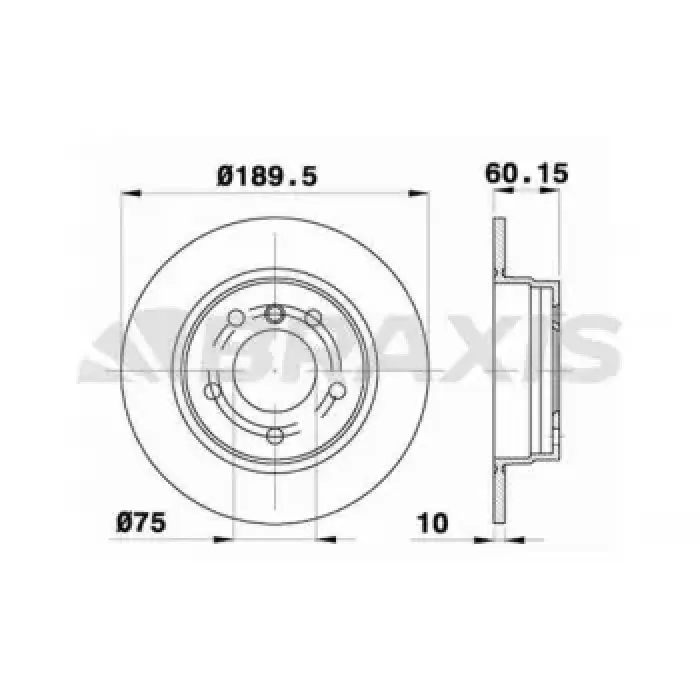Fren Diski Arka Bmw E36 91>98 E46 97>05 | BRAXIS AE0146 | OEM 34216864051 34216864051 34216855158 34216855158