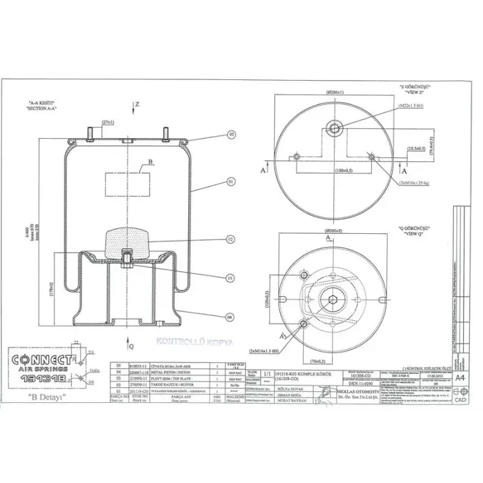 Komple Metal Pistonlu Koruk Renault Truck DAF | CONNECT 191318-K03 | OEM 5000745918 1487358